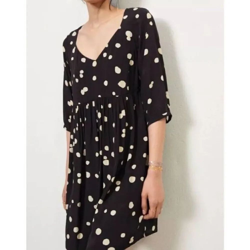 ba&sh Dalia Short Polka Dot black Dress sz 3 (Large)
